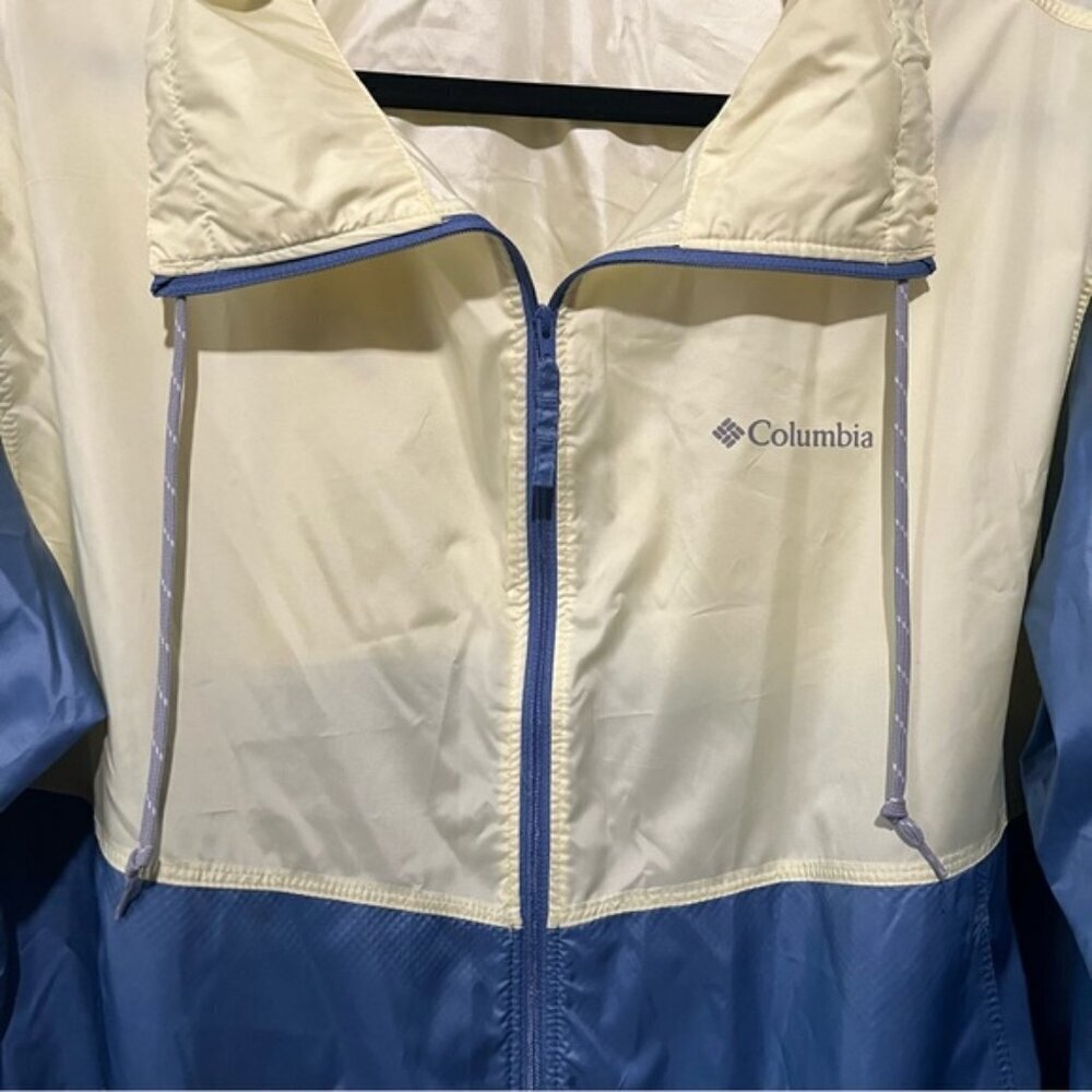COLUMBIA- NEW Wind breaker Wind Runner Yellow and Blue Jacket Size L - Picture 3 of 6